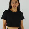 avakuk crop top in Schwarz aus 100 % Baumwolle und fairer Herstellung in Portugal