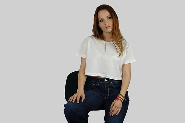 avakuk® Crop Top 160 White Model