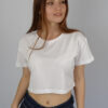 avakuk crop top in Weiss aus 100 % Baumwolle und fairer Herstellung in Portugal